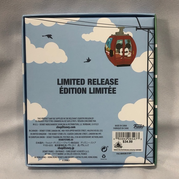 Mickey Mouse Skyliner Disney Parks Loungefly Funko Hinged Enamel Pin - NEW - Picture 2 of 3